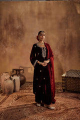 Rubina Wine Kurta Set