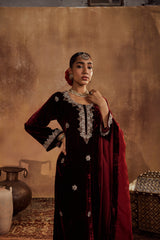 Rubina Wine Kurta Set