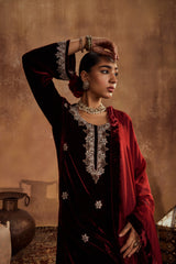 Rubina Wine Kurta Set