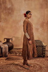 Anam Brown Anarkali Set