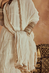 Anam White Anarkali Set