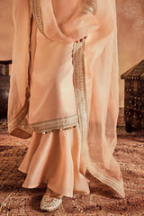 Nisa Peach Kurta Set