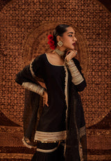 Sultana Black Sharara Set