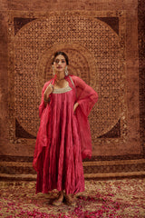 Tara Pink Anarkali Set