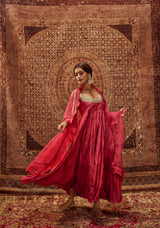 Tara Pink Anarkali Set