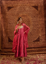 Tara Pink Anarkali Set