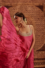 Tara Pink Anarkali Set