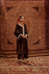 Nargis Brown Kurta Set