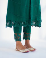 MAHJABEEN EMERALD GREEN KURTA