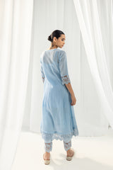 Mahjabeen Blue Kurta Set