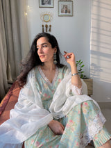 ZARRA PLEATED KURTA SET