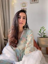 ZARRA PLEATED KURTA SET