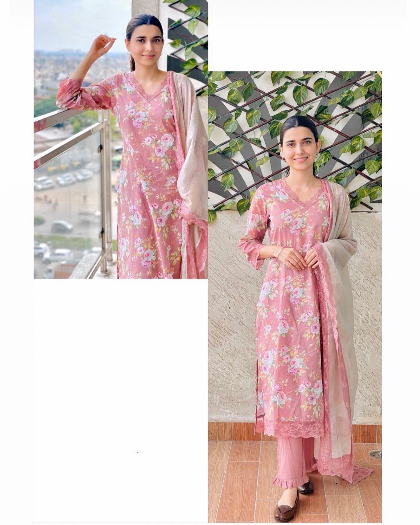 Nimrat Khaira in Suraiya Kurta Set Roze by Saya