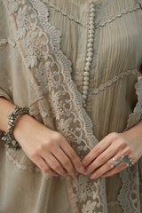 MAHJABEEN LIGHT TAUPE DUPATTA