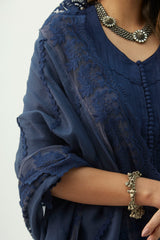 Mahjabeen Oxford Blue Dupatta