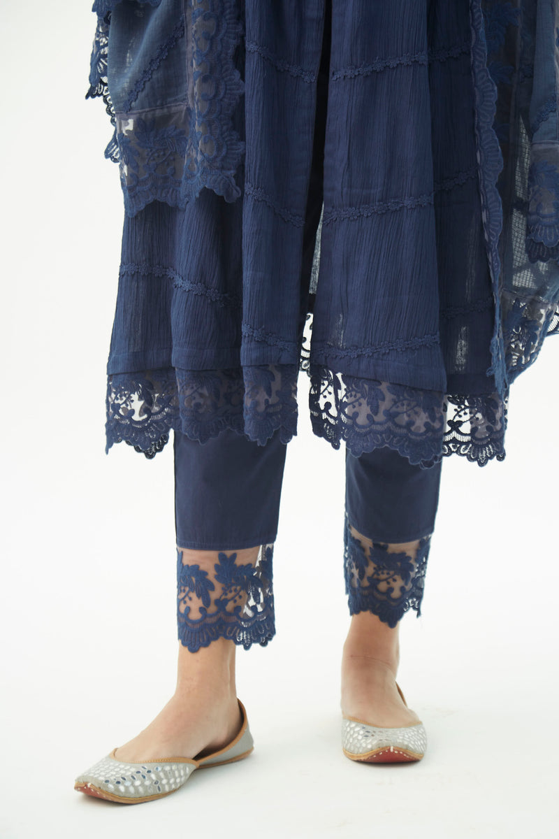 Mahjabeen Oxford Blue Pant