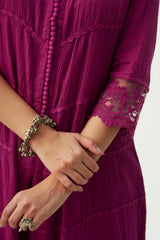 MAHJABEEN MAGENTA KURTA
