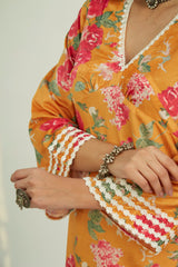 FAREEHA VELVET KURTA SET