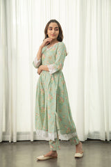 ZARRA PLEATED KURTA SET