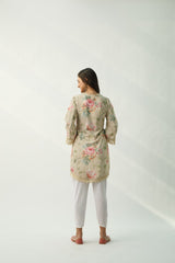 OMAIRA BEIGE VELVET KURTA SET