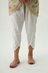 OMAIRA BEIGE VELVET KURTA SET