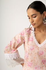 Keya Peach Kurta Set