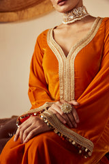 Nargis Orange Kurta Set