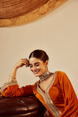 Nargis Orange Kurta Set
