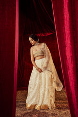 Zeenat Off White Lehenga Set