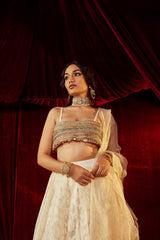 Zeenat Off White Lehenga Set
