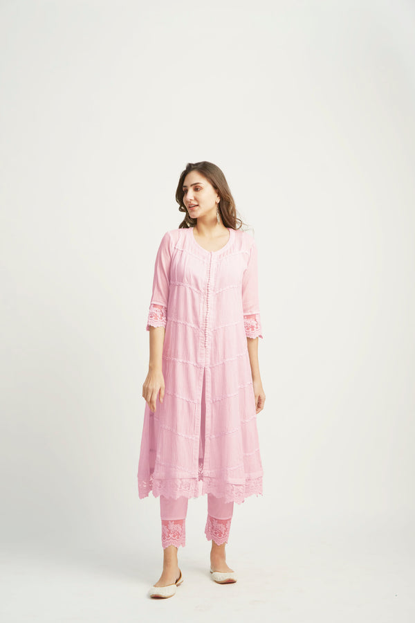 Mahjabeen Pink Kurta Set