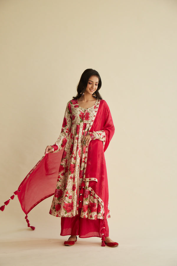 Khwaab Chanderi Anarkali Set