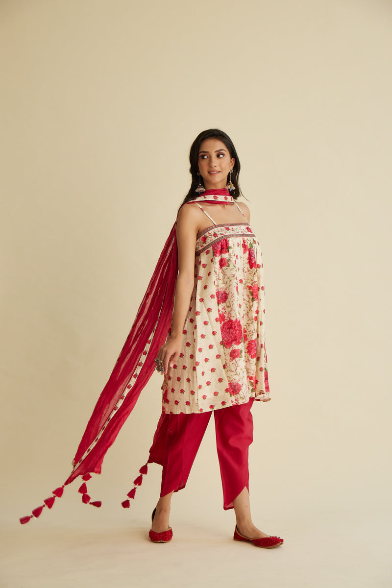 Roshni Chanderi Kurta Set