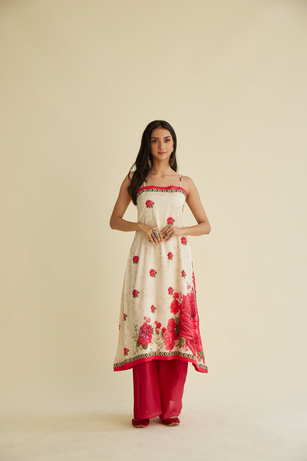 Sufiya Chanderi Sleeveless Kurta Set