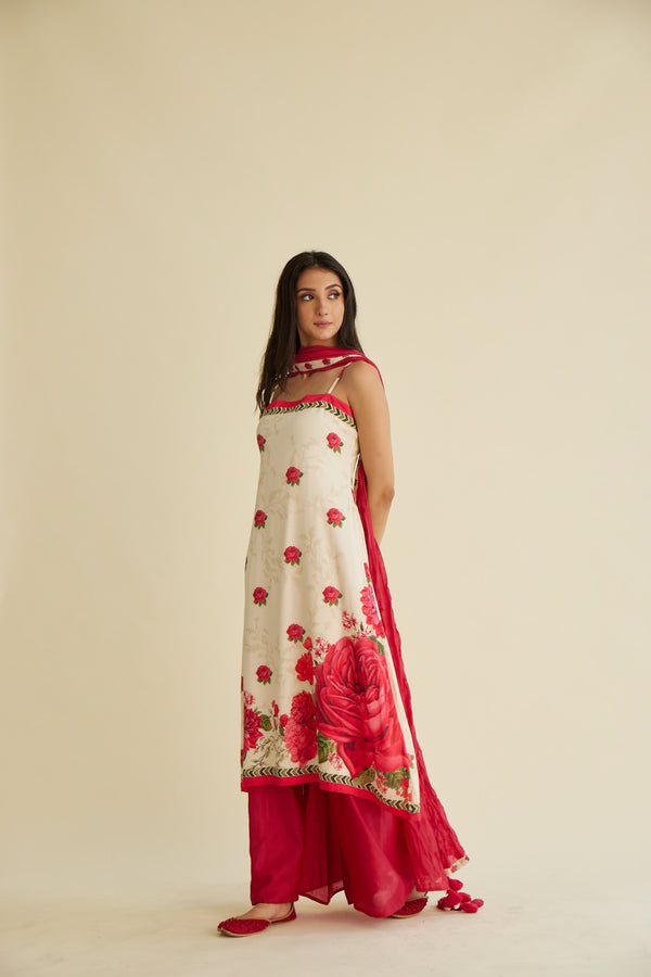 Sufiya Chanderi Sleeveless Kurta Set