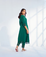 MAHJABEEN EMERALD GREEN PANTS