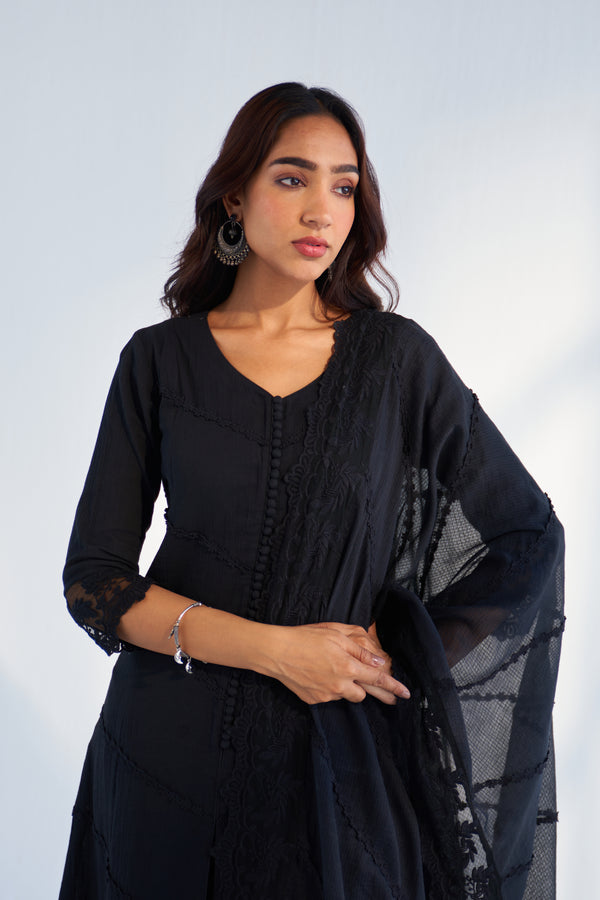 MAHJABEEN BLACK DUPATTA