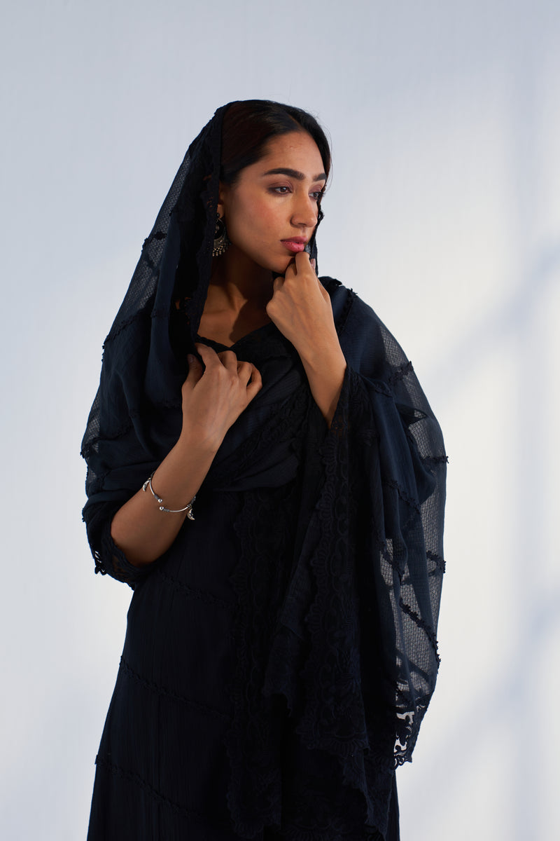 MAHJABEEN BLACK DUPATTA
