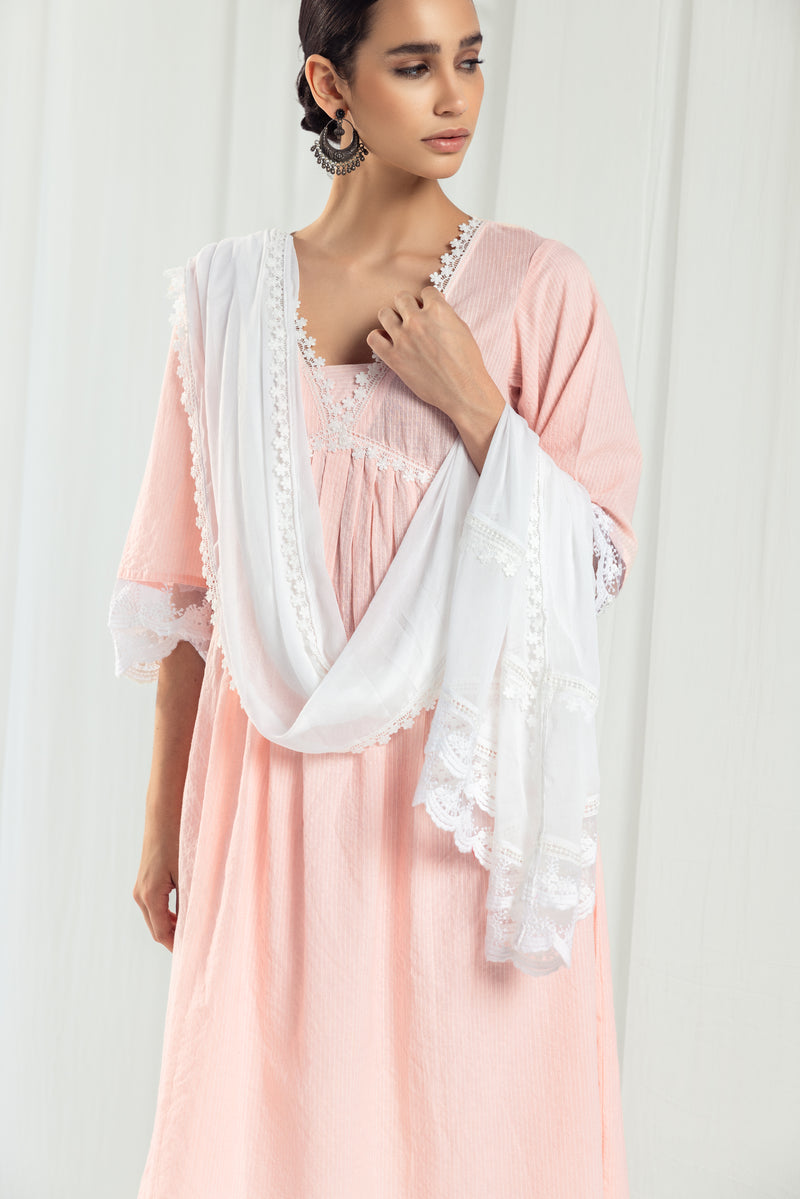 Aura Peach Kurta Set