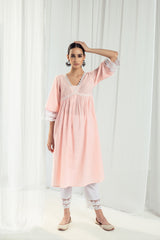 Aura Peach Kurta Set