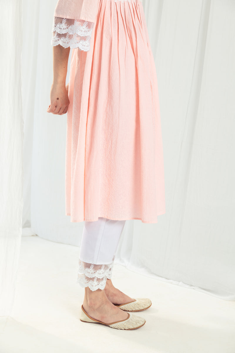 Aura Peach Kurta Set