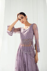 Clara Purple Anarkali Set