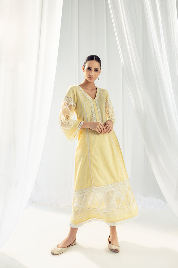 Celeste Yellow Kurta