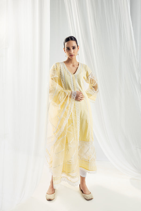 Celeste Yellow Kurta Set