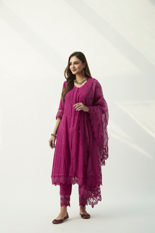 MAHJABEEN MAGENTA DUPATTA