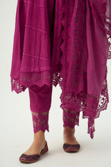 MAHJABEEN MAGENTA KURTA SET