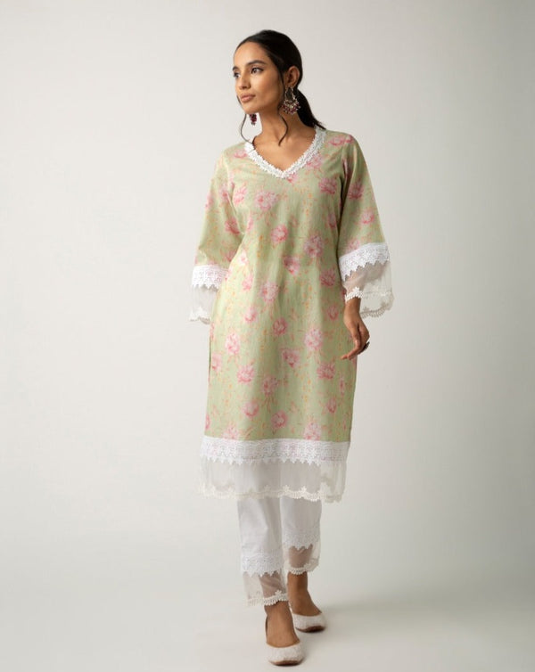 Keya Mint Green Kurta Set