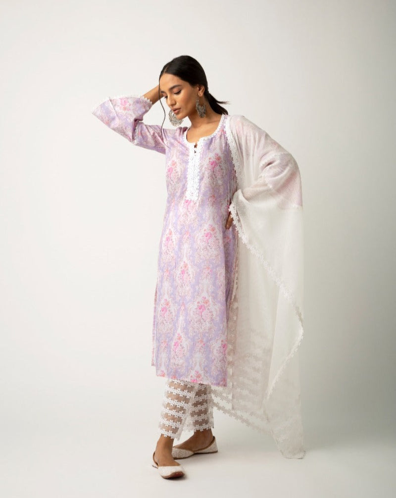Eishal Purple Kurta Set