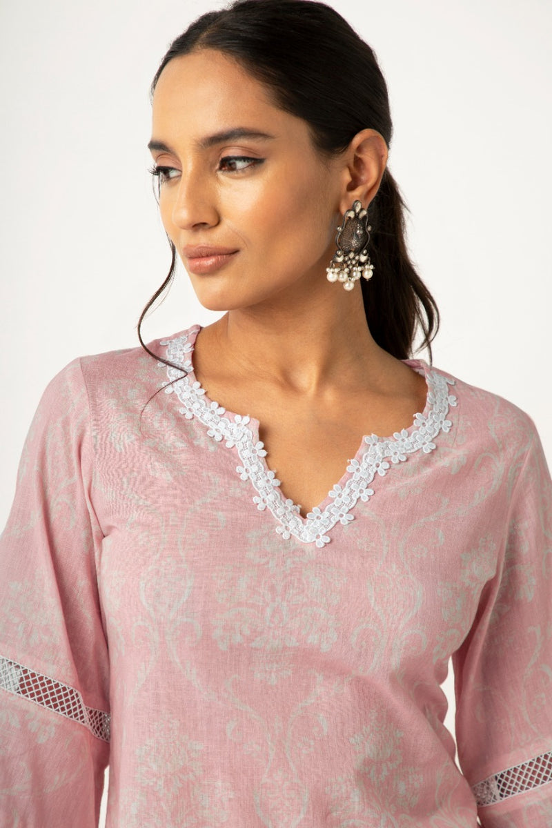 Azhra Pink Kurta