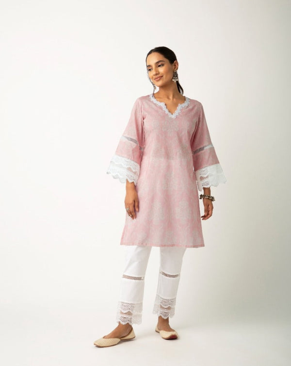 Azhra Pink Kurta Set